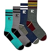 Radiant Choice Men’s Crew Socks – 100% Combed Cotton | 4-Pair Pack | Breathable, Moisture-Wicking & Ultra-Soft Socks for Everyday Comfort