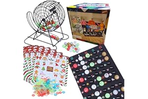 A11P Deluxe Merry Christmas Bingo Game Set – Perfect for Social Events, Holiday Gatherings, Family Game Nights, Large Groups,