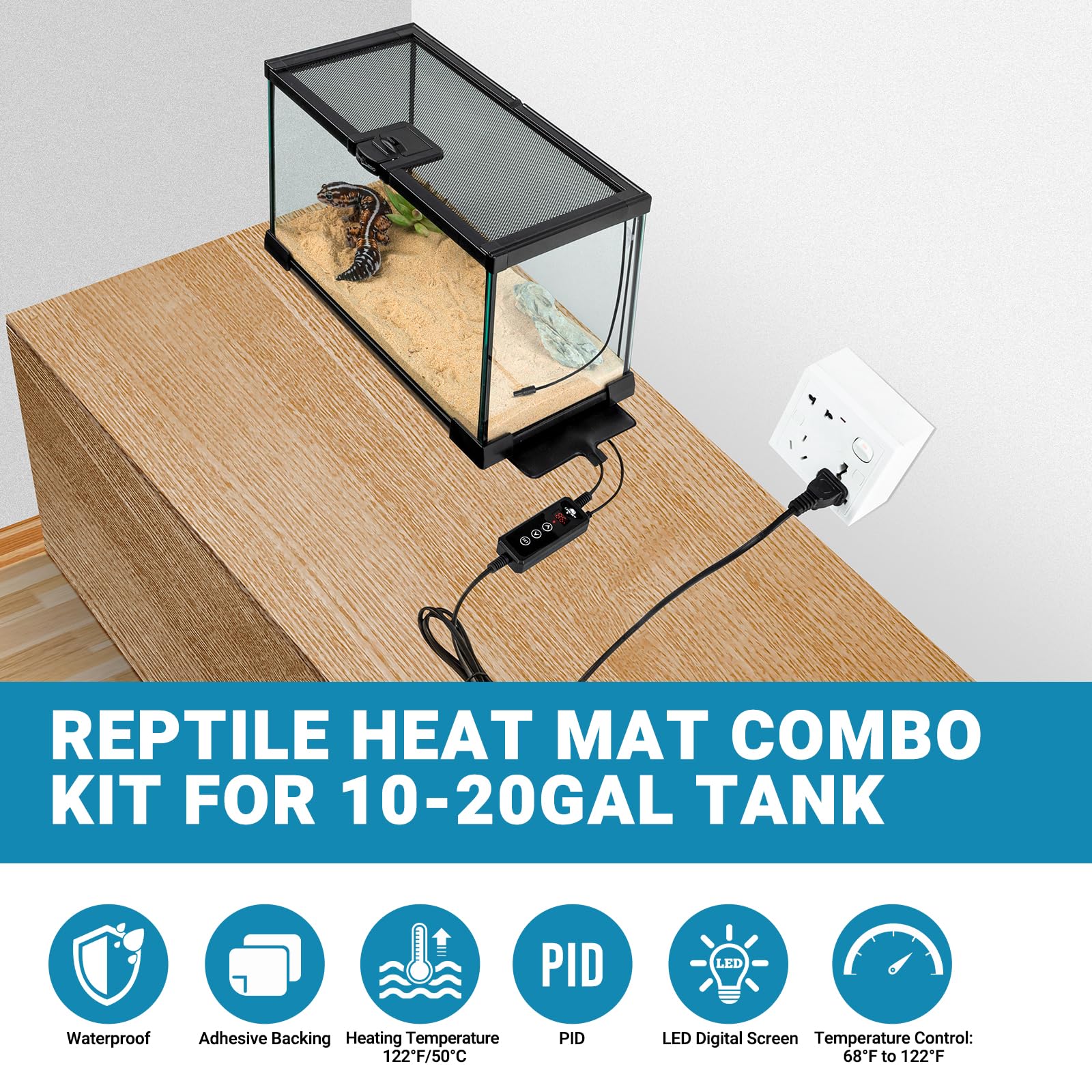 Mua CAVACHEW Reptile Heat Pad with Dimming Thermostat, 6" X 8" 8W