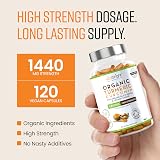 VitaBright Turmeric Curcumin 1440mg 120 Tablets Organic Ginger Black Pepper view 9