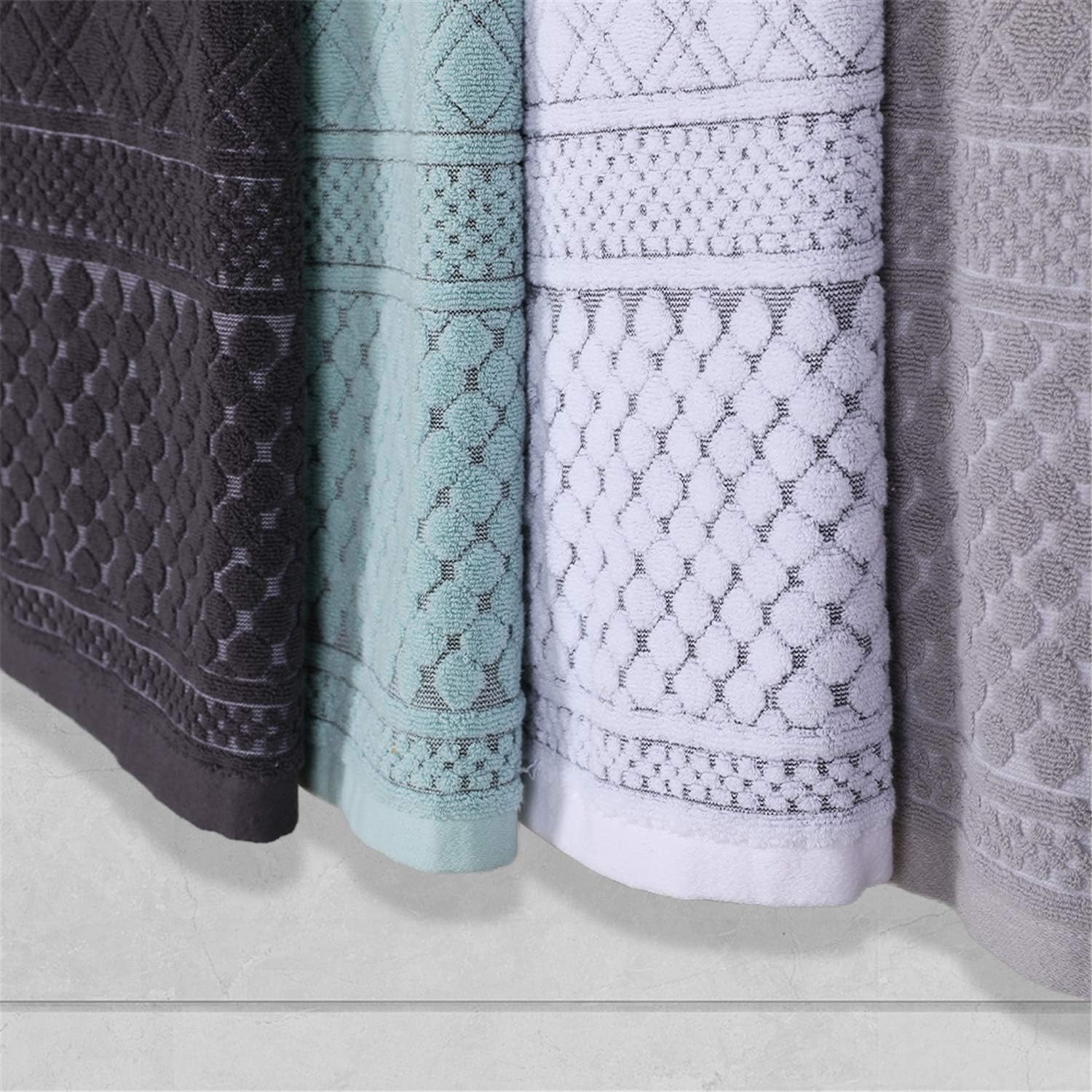 HAOD Large Hand Towels Set 4 Pack,Ultra Soft and Highly Absorbent Quick Dry Hand Towels (Teal Gray, 40x 20in): Kitchen & Dining