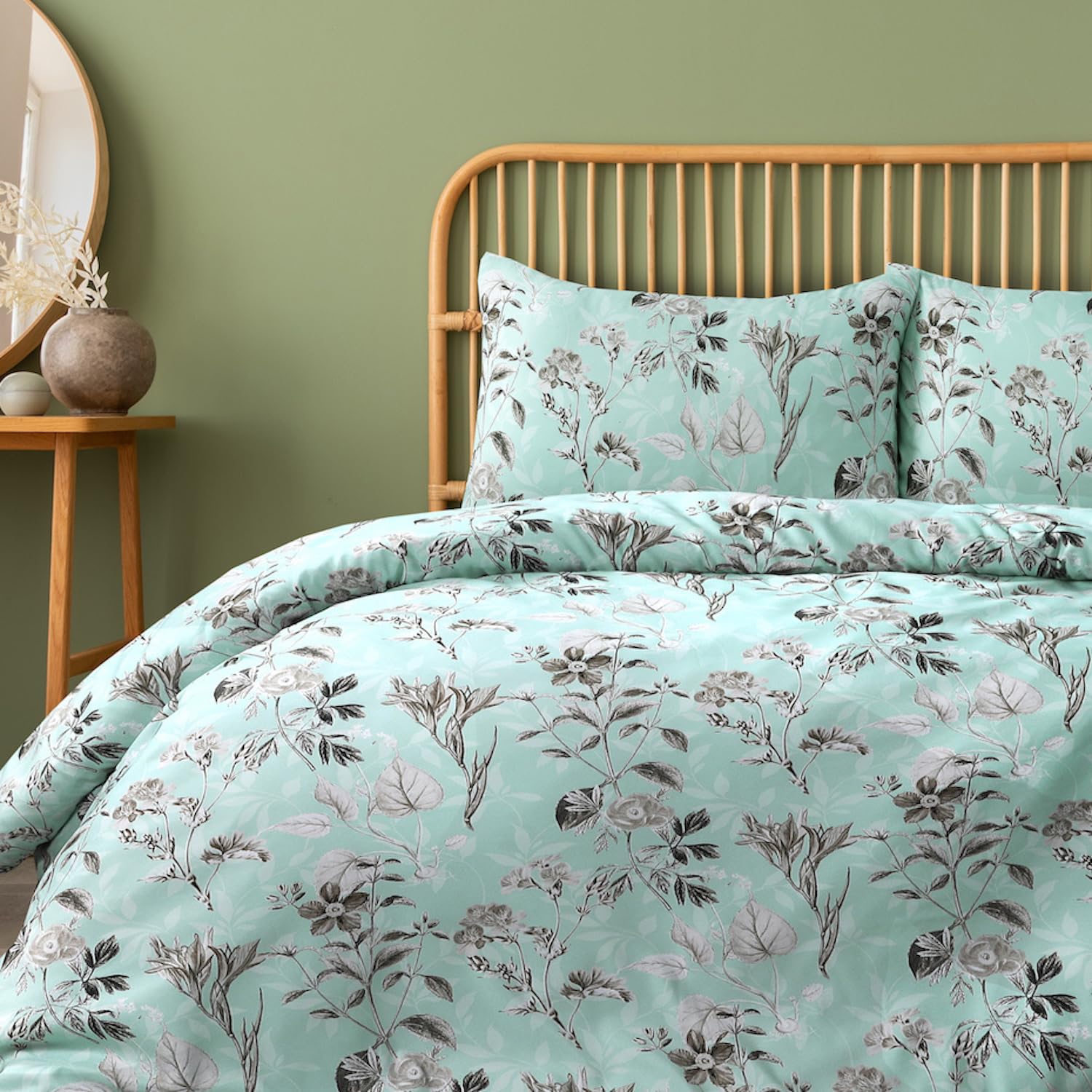 Bronwen Mathews Single Duvet Cover Sets - Premium Microfibre Printed Duvet Cover Sets - Duvet Cover Single Size Bedding Sets - Single Duvet Sets With Pillowcase (Vintage Floral, Single)