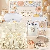 YEERSWAG Birthday Gifts for Women, Self Care Package Unique Happy Birthday Basket for Her Mom Best Friends Wife Sister Boss, Get Well Soon Gift Baskets Spa Care Relaxation Sets, Beige