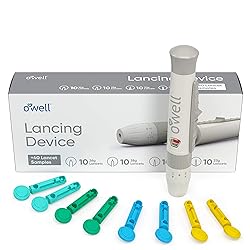 OWell Lancing Device Kit + 100 Sterile O'WELL Twist
