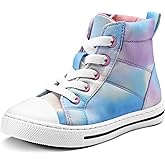 K KomForme Kids Sneakers for Boys and Girls Toddler Canvas High Top Walking Causal Shoes with Zipper