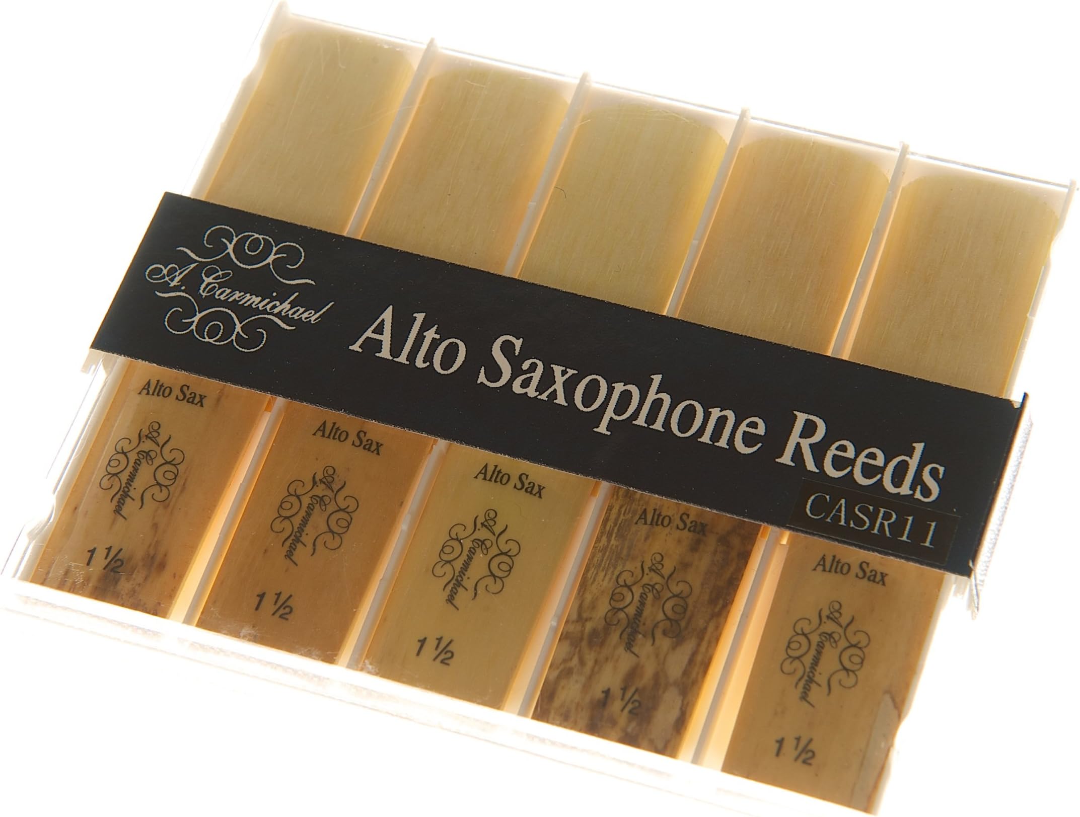 Carmichael Alto Saxophone Reeds Strength 2.5 - Box of 10 Reeds - (2.5-2 1/2)