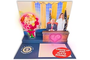 OUR FRIENDLY FOREST Donald Pop Up Mother's Day Card with Light and Sound - Presidential Message to Mom with Trump's Real Voice, Funny Trump Gifts for the Best Mom, Greeting Card