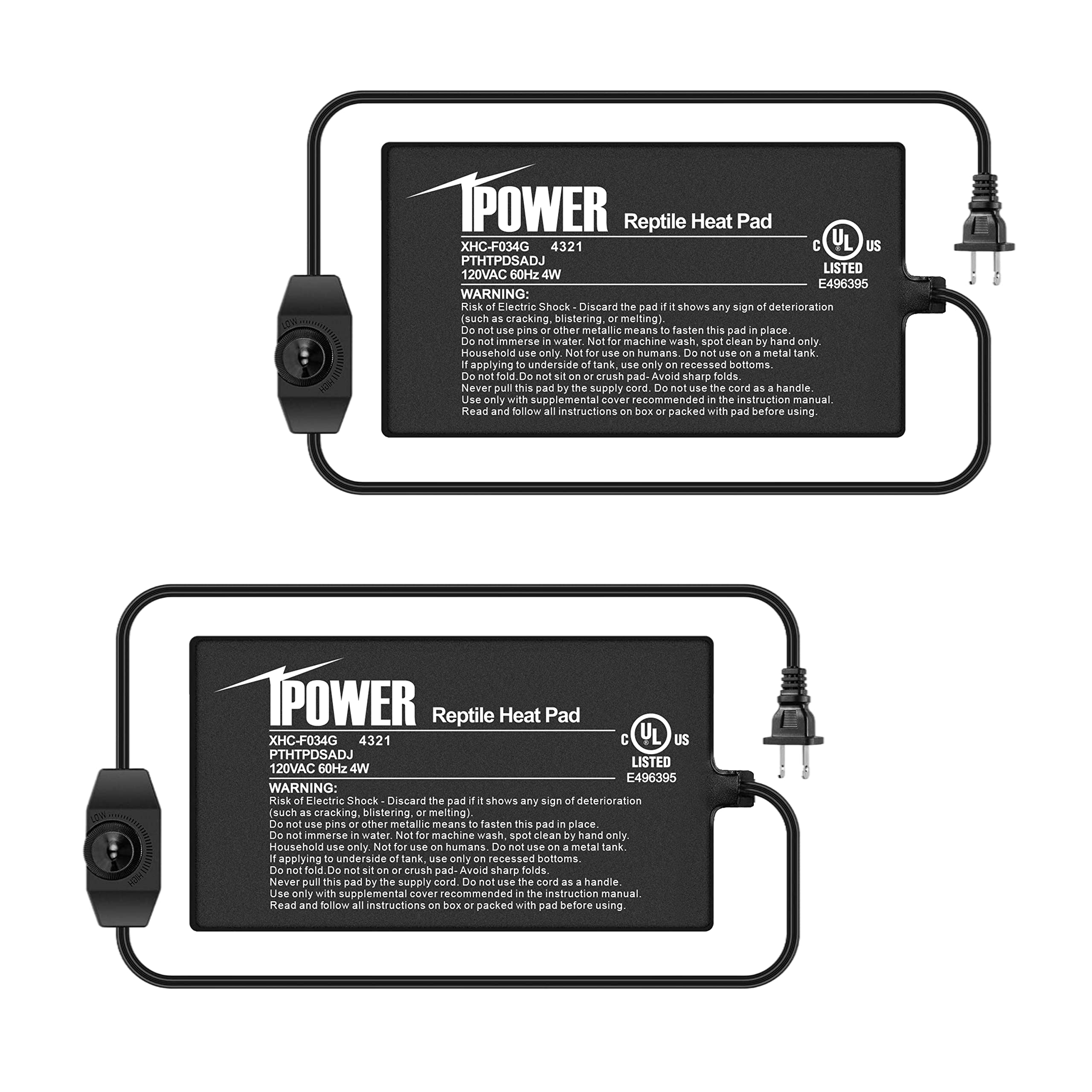 iPower 4X7 Inch 4 Watts Reptile Heating Mat with