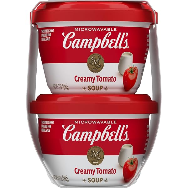 CAMPBELL’S CREAMY TOMATO SOUP, 7 OZ MICROWAVABLE BOWL (4 PACKS OF 4 BOWLS)