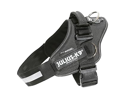 Julius K9 IDC-Powergeschirr mit Seitenringen, schwarz
