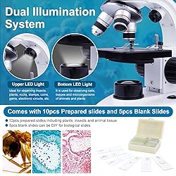 40X-1000X Binocular Microscope for Adults with
