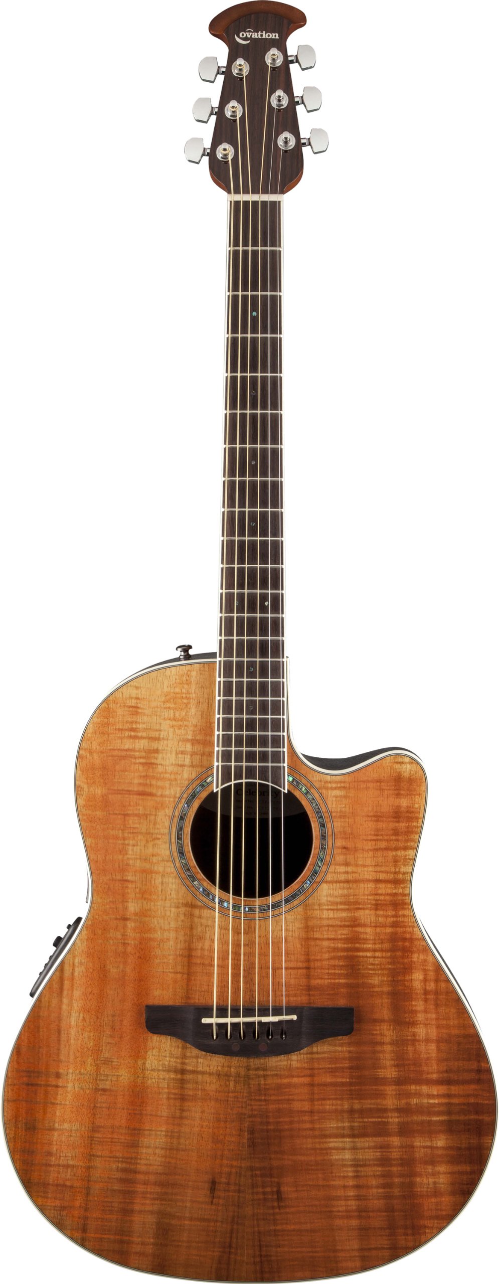 Ovation CS24P FKOA Acoustic Electric Guitar Figured Koa Tara Brooks Music