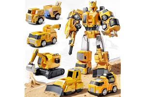 Construction Toys for 3 4 5 Year Old Boy,Transforming Toys for Boys 4-6 6-8 | Magnetic Assembly Construction Trucks for Toddlers,STEM Excavator Boys Toys 3-5,Idea Birthday Gift for 3 4 5 6 Boy