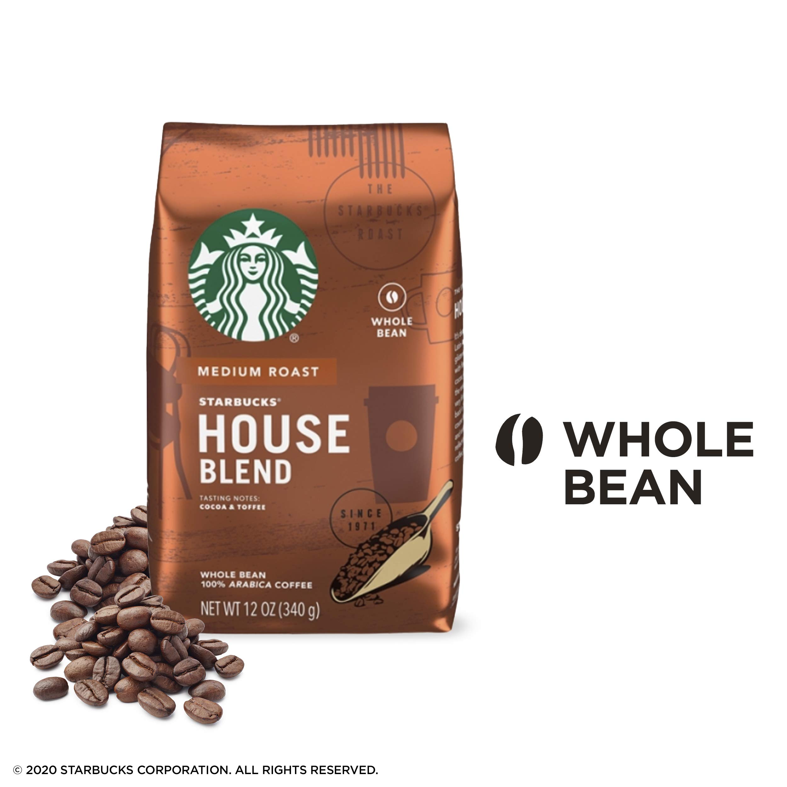 Mua Starbucks Medium Roast Whole Bean Coffee — House Blend — 1 bag (12 ...