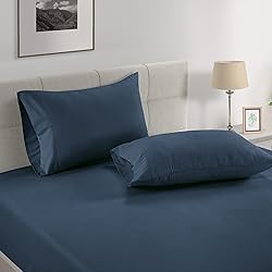 Lane Linen Queen Fitted Sheet, 100% Organic Cotton