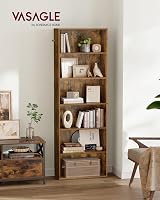 VASAGLE 6-Tier Bookcase Open Shelf 24 x 60 x 178.5 cm Rustic Brown LBC169K01 view 2
