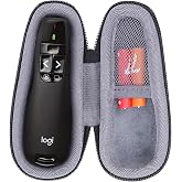 co2CREA Hard Case for Logitech Presenter R400 Clicker Pointer, Black | Presentation Remote Compatibility, Wireless Presenter Storage, Clicker Organization, Pointer Protection