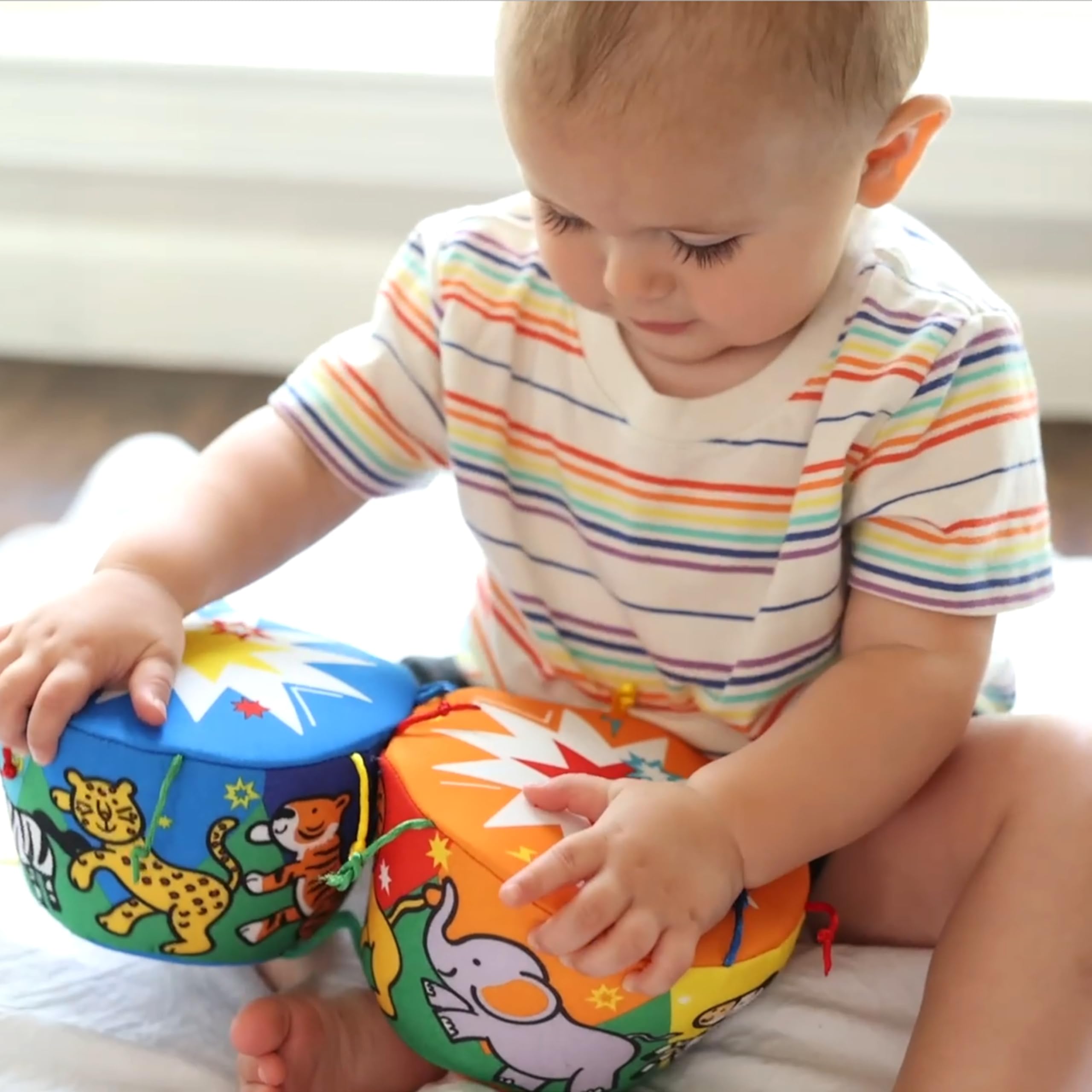 Melissa & Doug K's Kids Bongo Drums Soft Musical Instrument, Multicolor, 1 EA