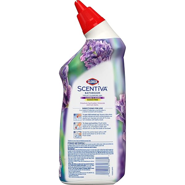 CLOROX SCENTIVA BATHROOM TOILET CLEANING GEL, LAVENDER AND JASMINE, 24 FLUID OUNCES