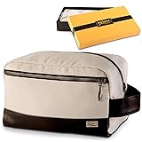 Toiletry Bag for Men - Canvas Dopp Kit for Travel, Gym, Grooming & Shaving, Wate