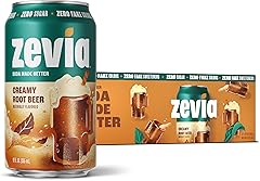 Zevia Zero Sugar Soda, Creamy Root Beer, 12 Ounce Cans (Pack of 12)