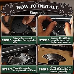 4 Pairs Typewriter Ribbon - Black Typewriter Ink