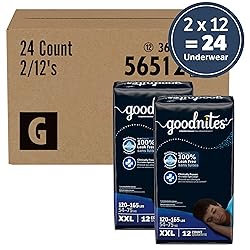 Goodnites Boys' Nighttime Underwear, Size XXL