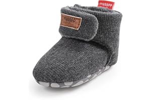 Unisex-Baby Fleece Booties Cozy Baby Bootie Socks Non Skid Gripper Bottom