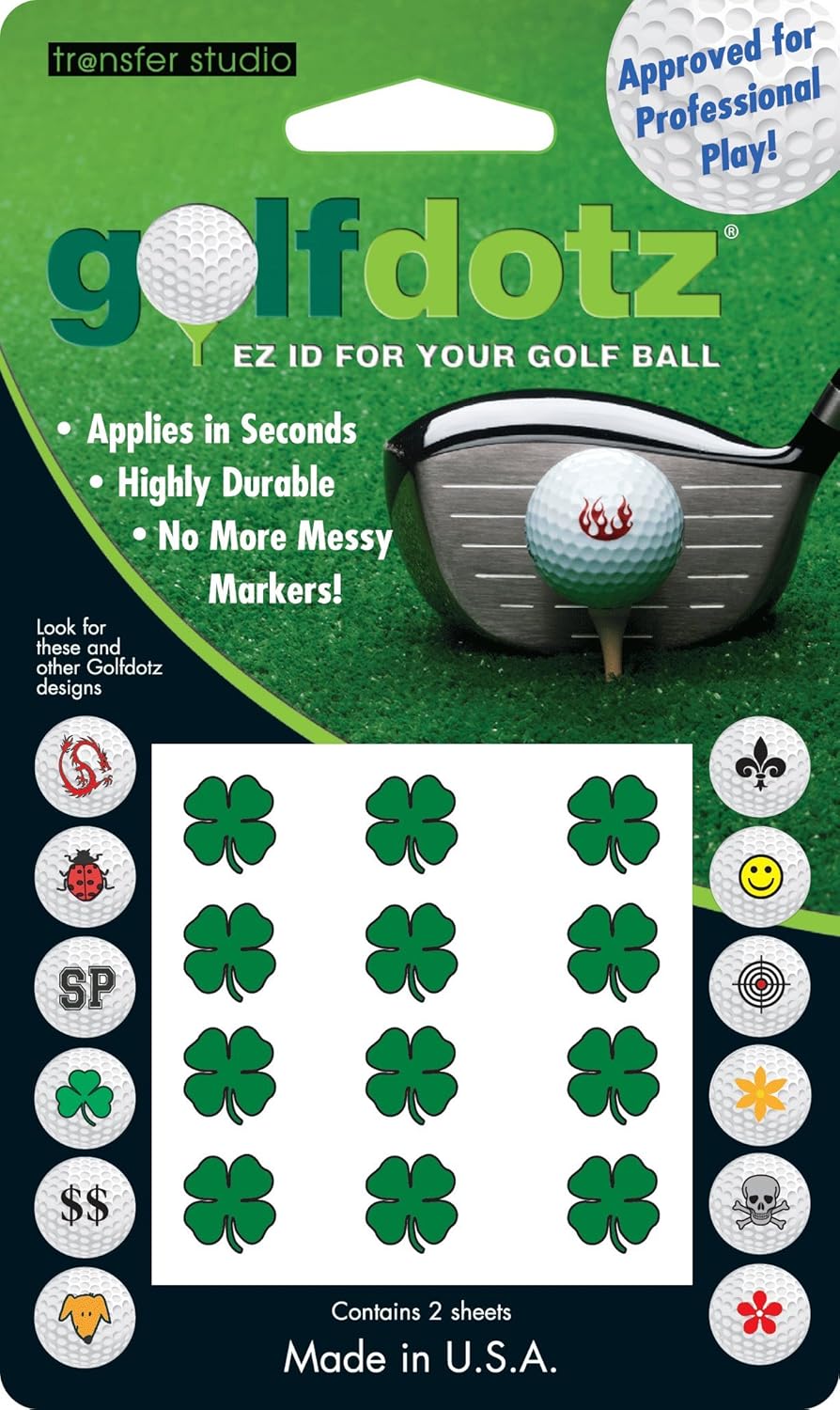 Masters Golf Dotz Ball Marker Transfers Clovers Amazon.co.uk Sports