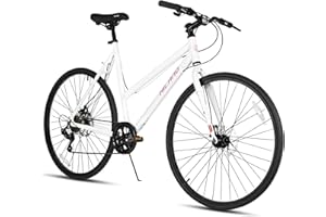 HH HILAND HILAND 700C Road Hybrid Bike, 7 speeds Bikes Urban City Commuter Bicycle with Disc Brake for Men Women Adult Comfortable Bicycle