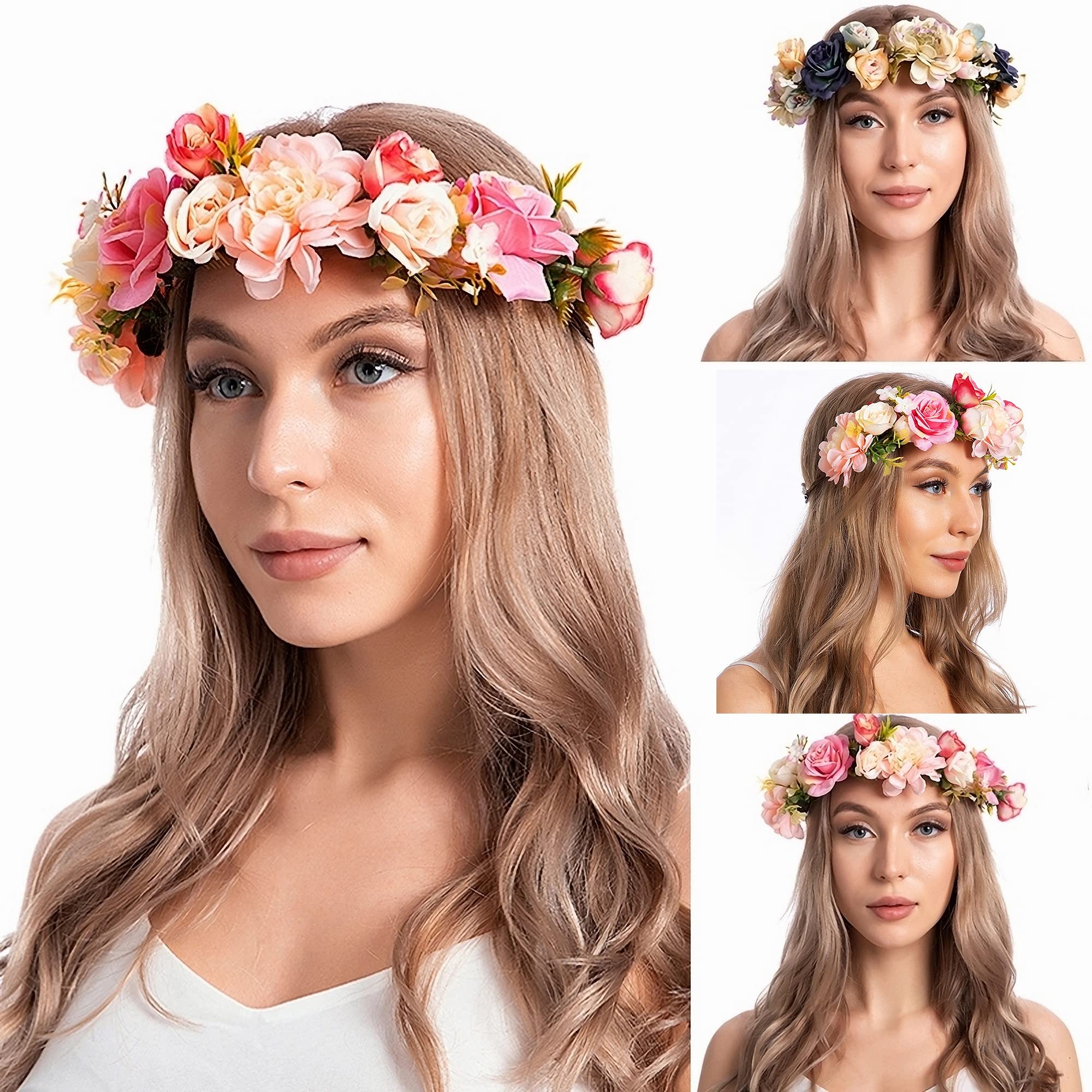 Baby Shower Decoration Adjustable Flower Crown Tiara Mom to Be Sash and Pin Dad to Be Corsage Pin Badge Kit Party Favors for Pregnancy Parents Maternity Girl Boy Gender Reveal Pink