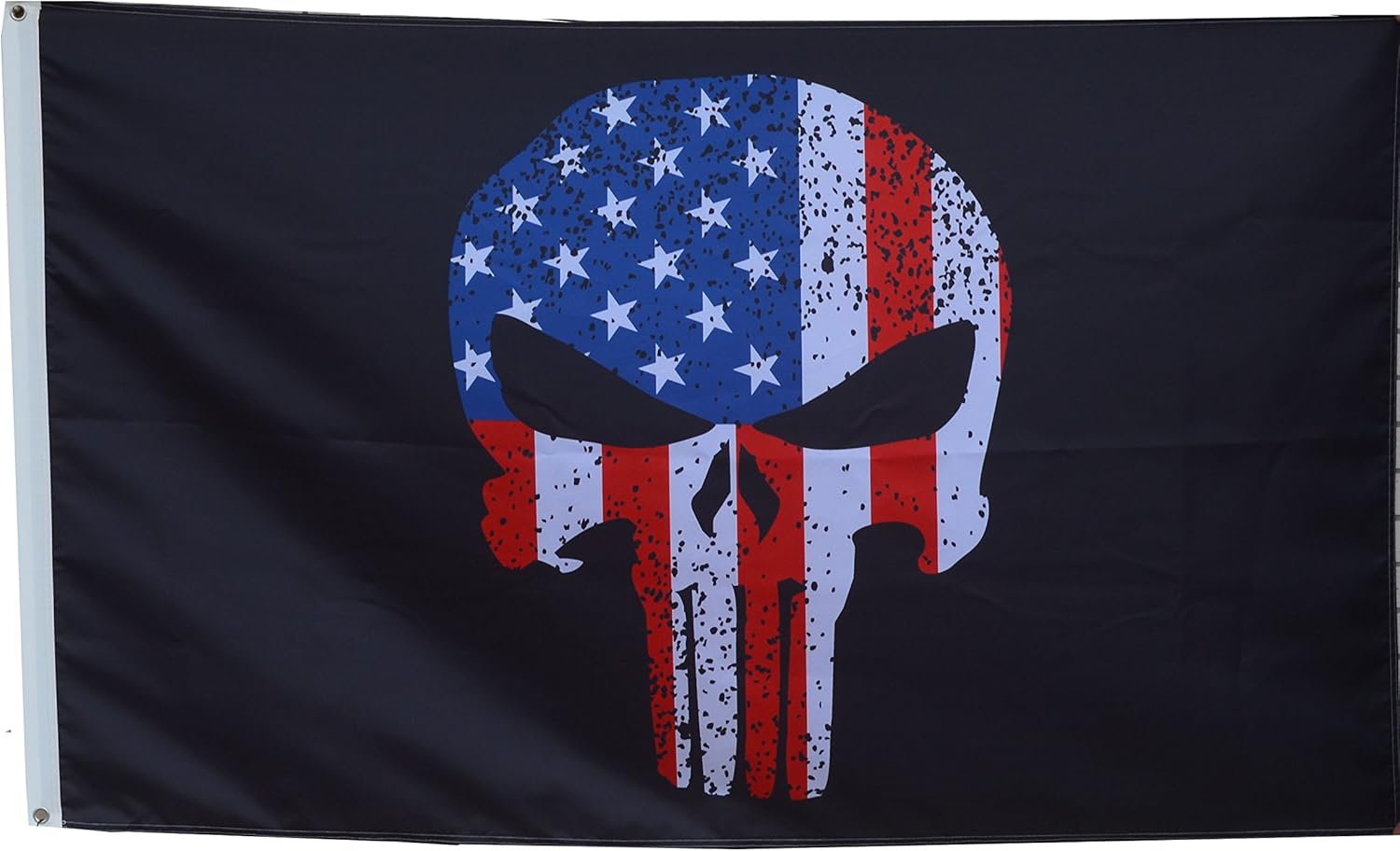 amazon com flylong punisher skull usa flag banner 3x5 feet black clothing flylong punisher skull usa flag banner 3x5 feet black