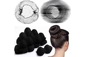 Yuxung 500 Pcs Hair Nets - Bulk Nylon Hair Nets for Women, 24 Inches, Elastic Edge Mesh, Invisible for Food Service, Ballet Dance, Kitchen(Black)