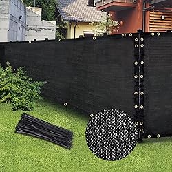 Black 4FT X 50FT Outdoor Privacy Screen Fence