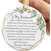 SUNBMO Two-Side Printed Ceramic Christmas Ornament, Husband Gift, Christmas Keepsake