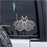 MYMKO Mothman Butterfly Decal, Aesthetic Gothic Car Window Decals, 6 Inches UV DTF Tranfer Car Stickers, Halloween Weatherproof Car Truck Window Bumper Sticker, Girly Car Decals for Boy Girl