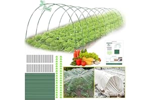MQHUAYU 60 Pcs Garden Hoops for Raised Beds, 10 Sets of 8.5 FT Long Garden Hoops, Rust-Free Fiberglass Greenhouse Hoops Grow Tunnel for Garden Netting, DIY Plant Support Garden Stakes for Row Cover