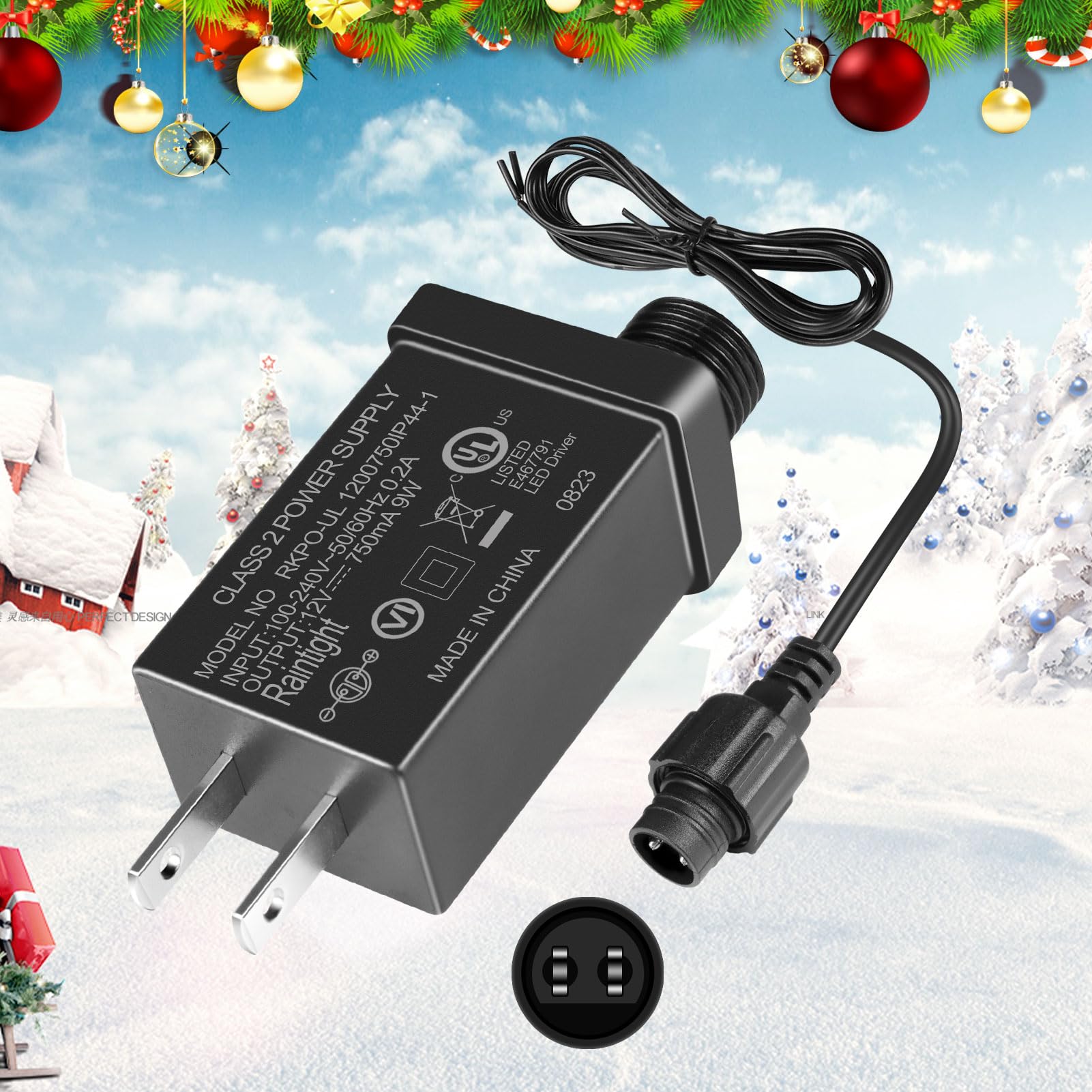 Photo 1 of inShareplus Class 2 Power Supply,12V 9W UL Listed IP44 Waterproof LED Replacement Adapter, LED Driver Transformer for Christmas Tree, String Light, Projector Light, Lawn Lamp, Inflatable Device
