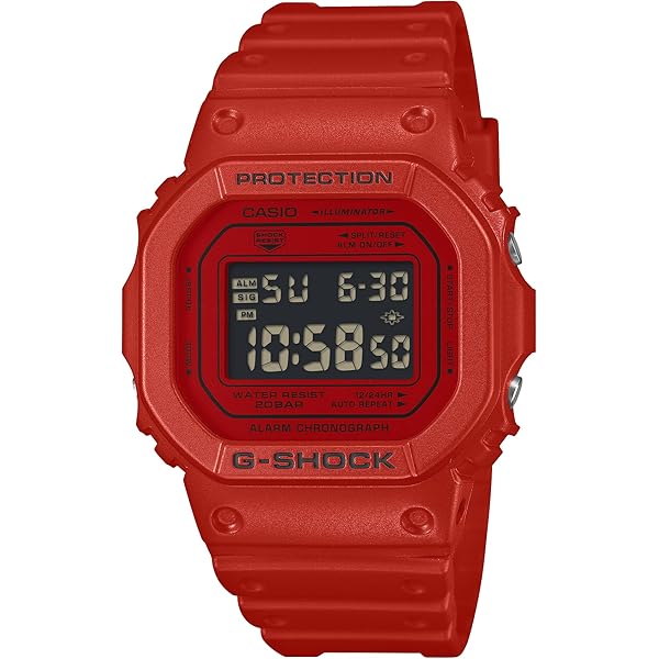 Amazon.com: Casio G-Shock Tough Solar Red Plastic Resin Case and