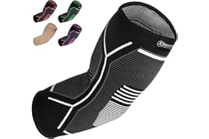 KUNTO FITNESS PRODUCTS Kunto Fitness Elbow Brace Compression Support Sleeve (Shipped From USA) for Tendonitis, Tennis Elbow, Golf Elbow Treatment - Reduce Joint Pain During Any Activity!