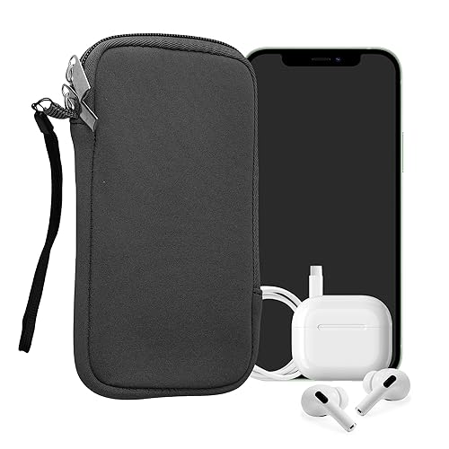 kwmobile Neoprene Phone Pouch Size L Universal Cell Sleeve Mobile  Bag with Zipper, Wrist Strap Grey in Oman Whizz Sleeves