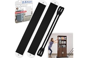 TOPGOT 2 Pcs Large Appliance Slider with Pull Strap,Pull Furniture Slides,Moving Furniture Gliders Heavy Duty Sliding Sheet for Moving Heavy Furniture,Cabinets,Safes on Carpet and Hardwood Floor (2.5ft)