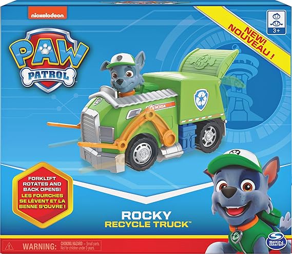 paw patrol rocky's recycling truck vehicle and figure