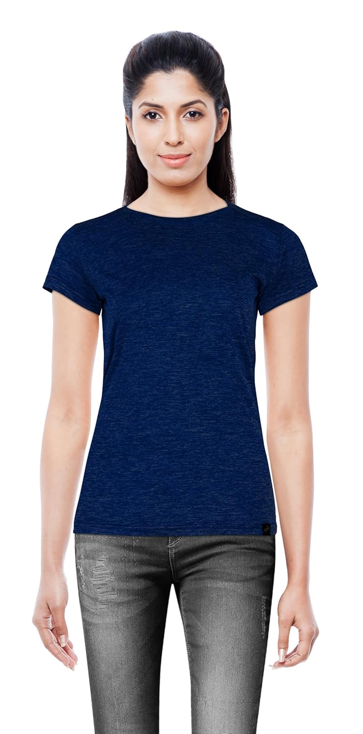 urban circus women's active wear sports dark blue t-shirt