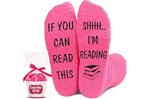 VICRAZY Book Lovers Gifts - Funny Socks for Book Lovers - Gift for Readers - Reading Stuff, Stocking Stuffers for Men, Women