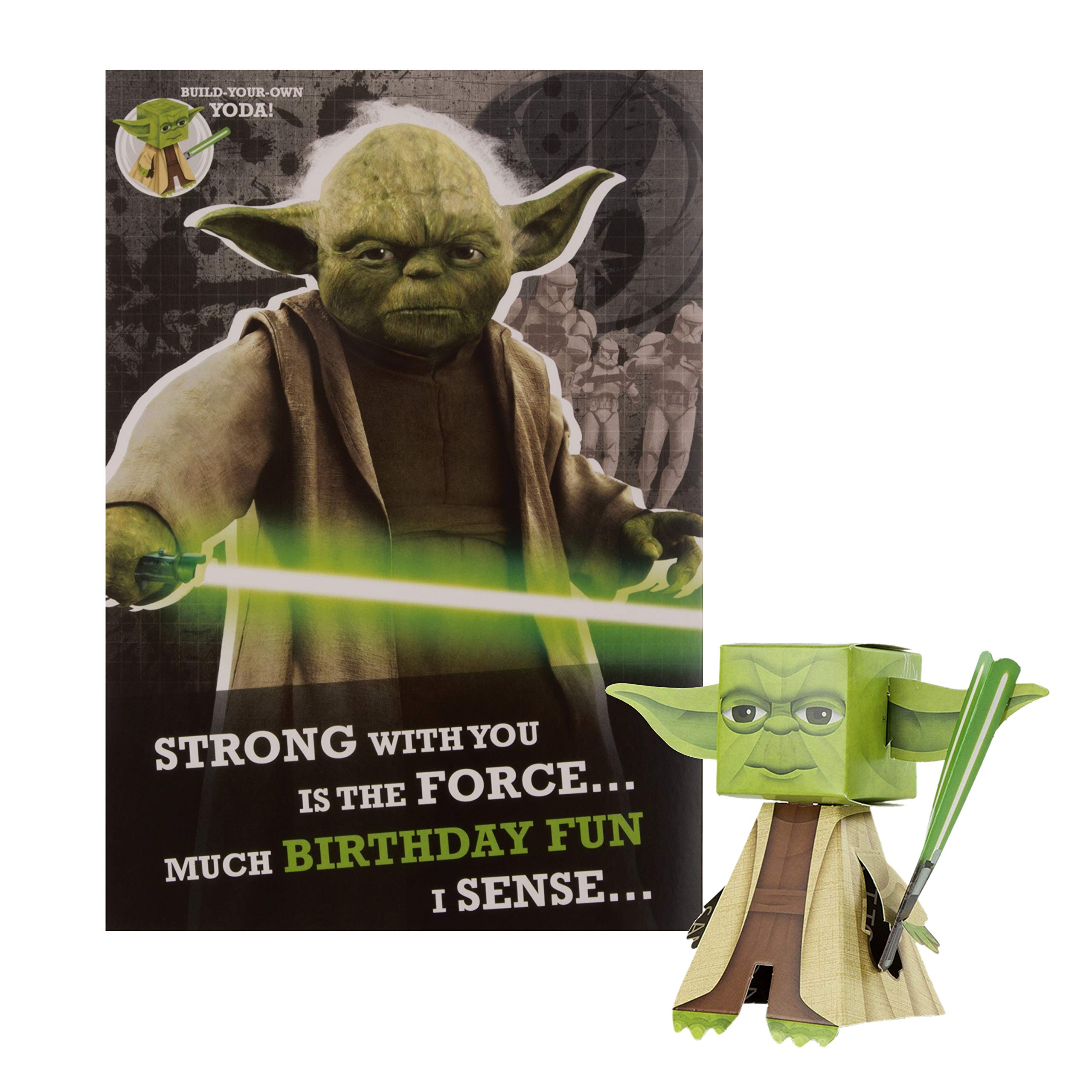 Hallmark Birthday Card - Star Wars 'Build Your Own' Yoda Design