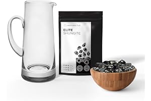 wellness hut Elite Shungite Stones - for Shungite Water - 1/8 Pound (56 Grams) 0.5-1.2 inch Stones