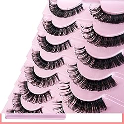 Russian D Curl Strip Lashes Fluffy False Eyelashes