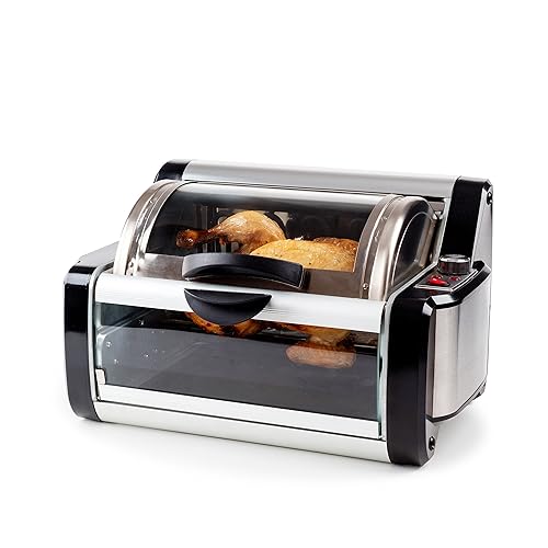 Tower T14005 Rotating Vertical Rotisserie Grill with Sliding Glass Door