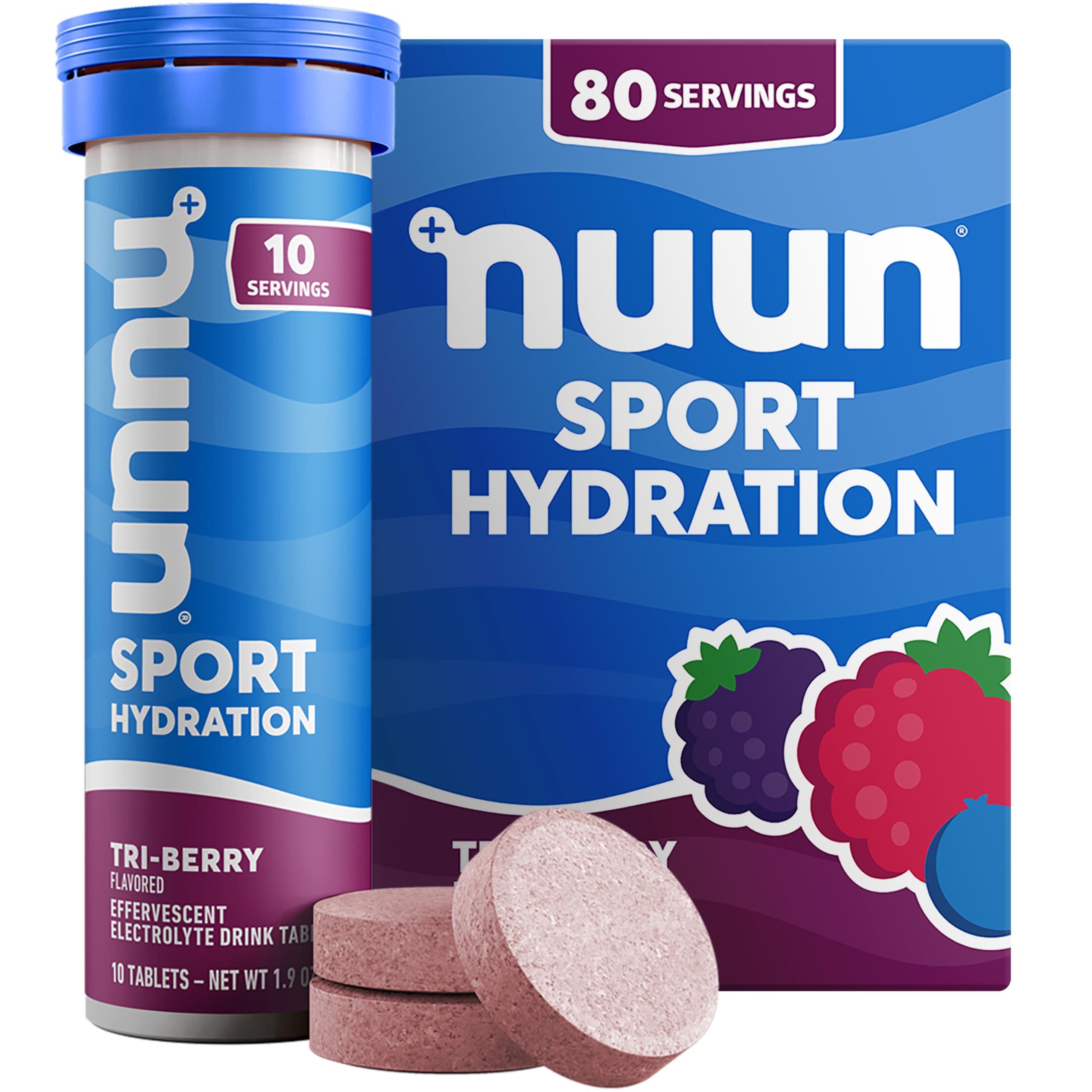Nuun, Electrolyte Drink Tabs Tri Berry, 8 Count, 1.9 Ounce (Pack of 6) Image